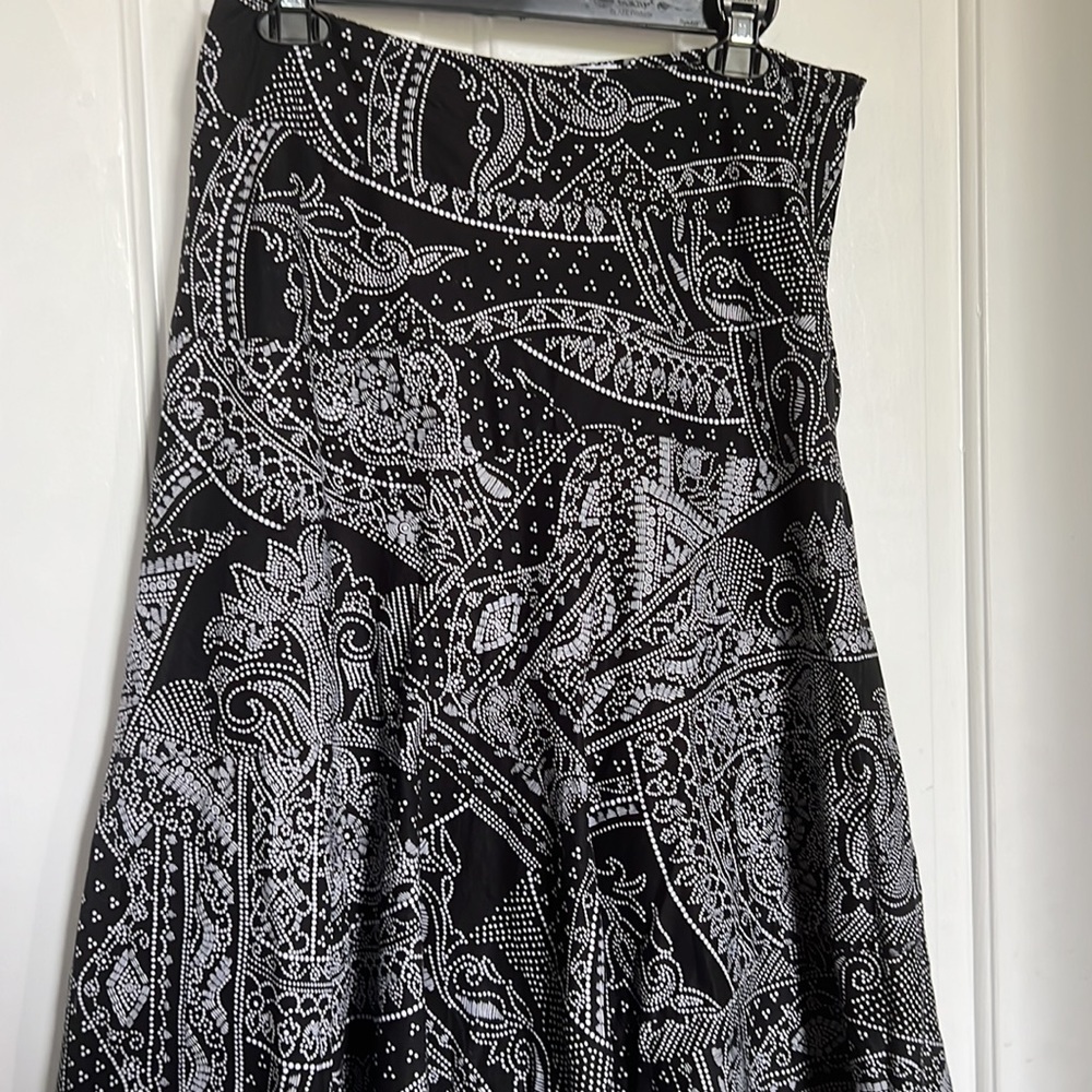 Charter Club black and white paisley maxi skirt